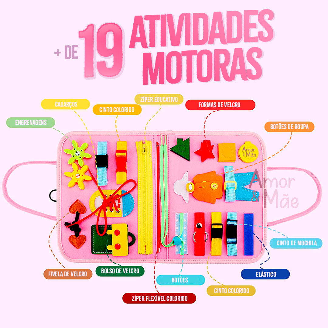 Brinquedo Educativo Mala Sensorial Montessori